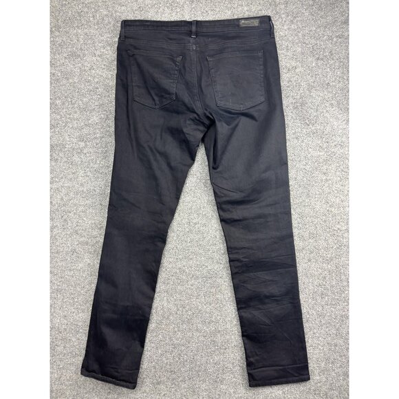 AG Adriano Goldschmied Jeans Mens 32R Black Slim Straight Stretch Denim Pants - Picture 7 of 8